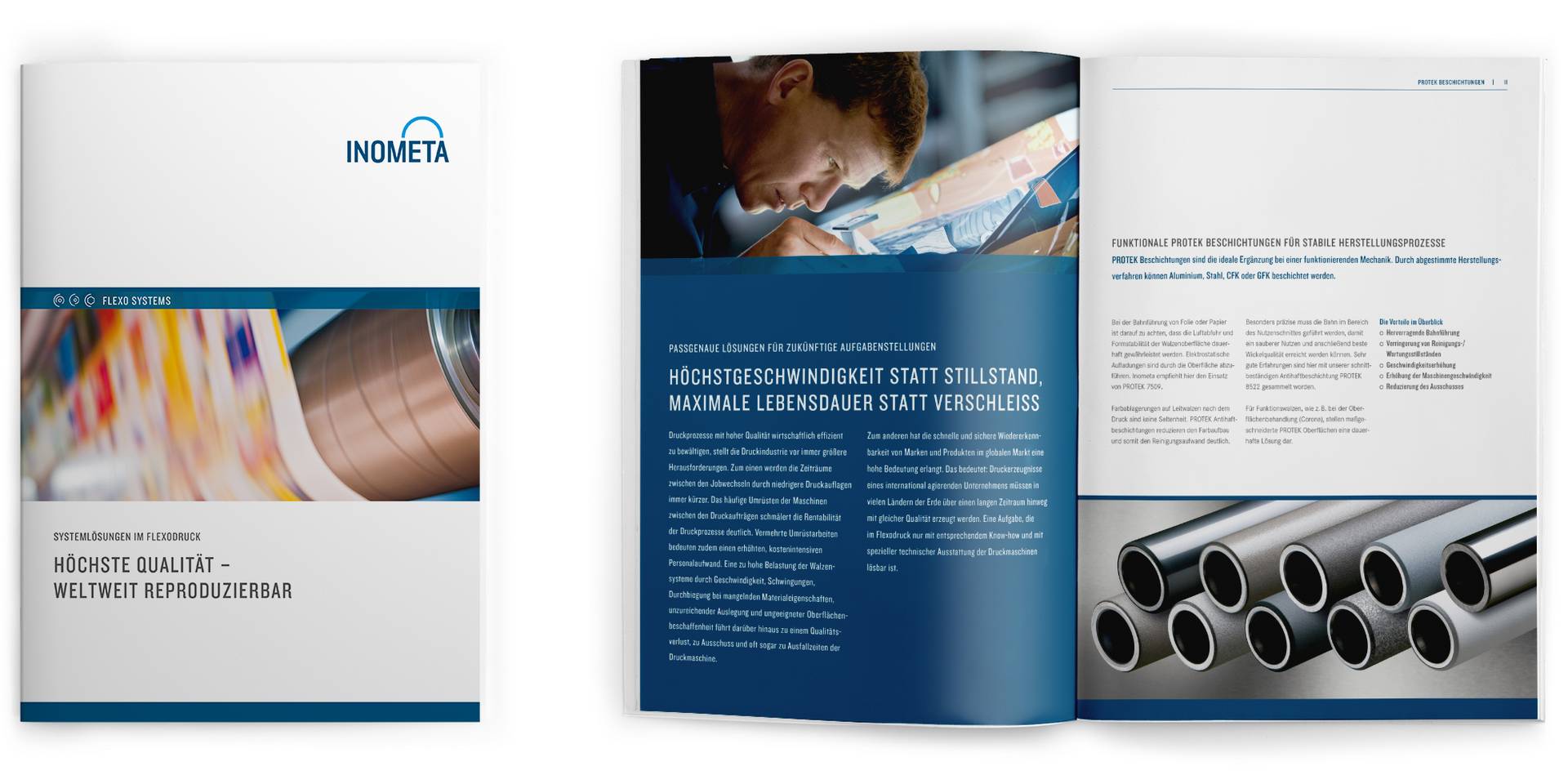 Cover und Innenansicht der Broschüre FlexodruckFlexo