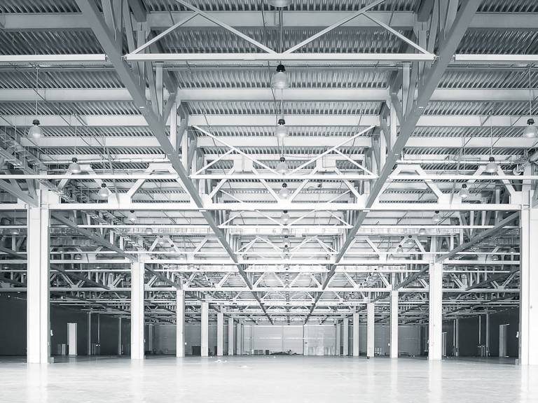 Picture of an empty warehouse