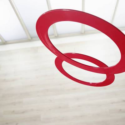 Two red plastic rings