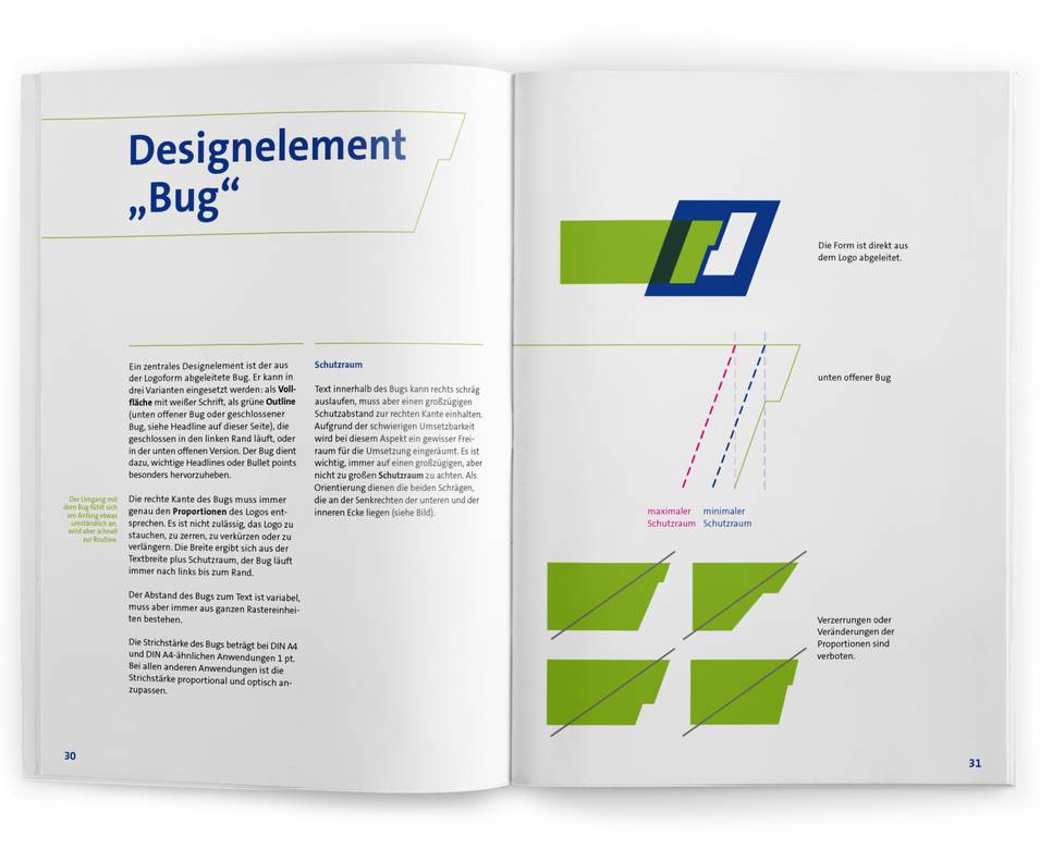 CD-Manual-Innenseite mit Anweisungen zum Grafikdesign